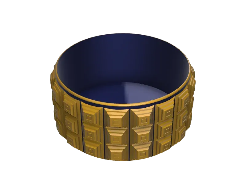 Bát hình chóp với các khối chóp nổi bật trên thành bát - Image 3