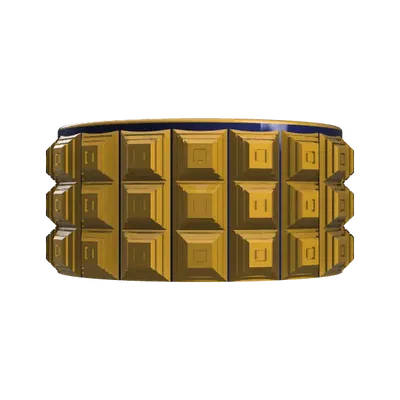 Bát hình chóp với các khối chóp nổi bật trên thành bát