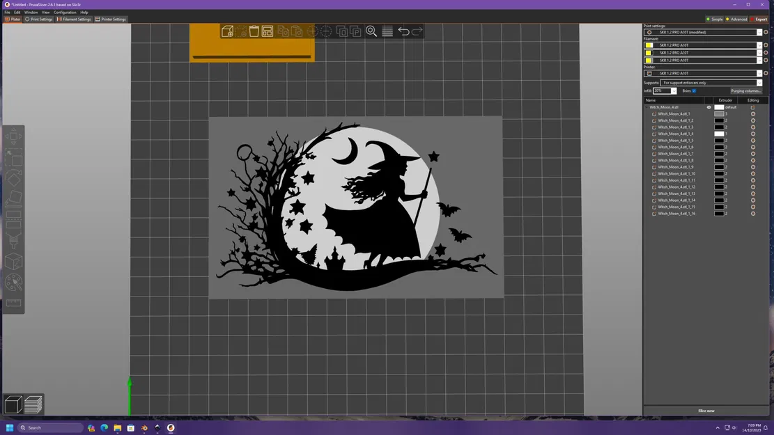 Phù thủy trong ánh trăng với giá đỡ - Image 7