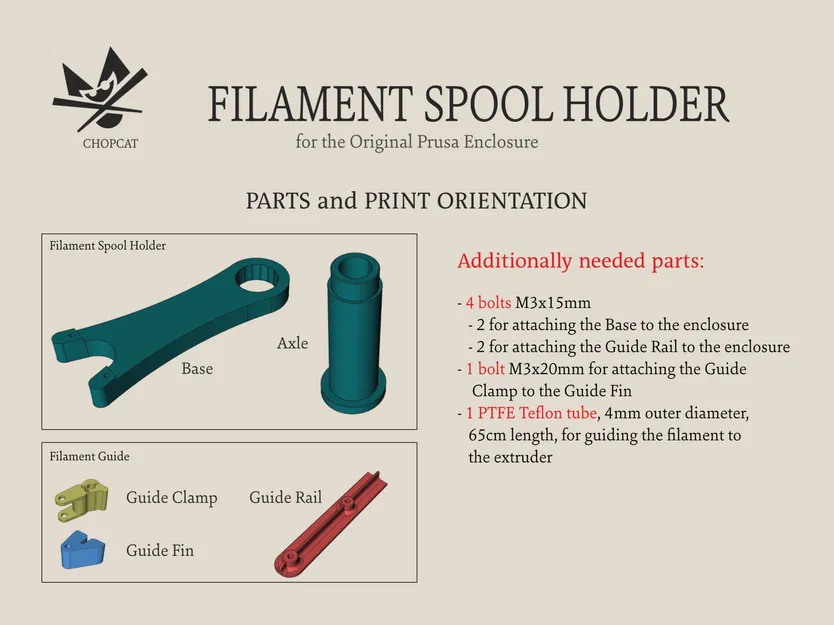 Giá đỡ cuộn filament V2 cho tủ đựng Original Prusa - Image 2
