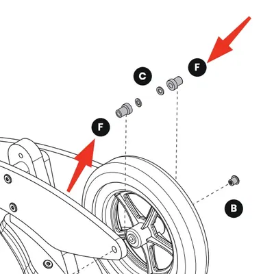 Bộ phận F cho xe đạp cân bằng Coco Village