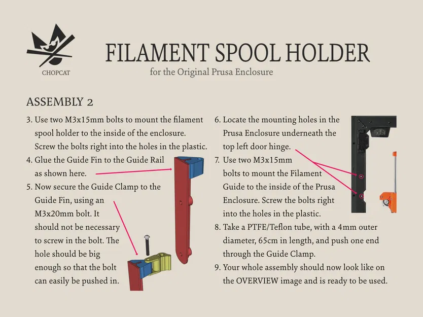 Giá đỡ cuộn filament V2 cho tủ đựng Original Prusa - Image 4