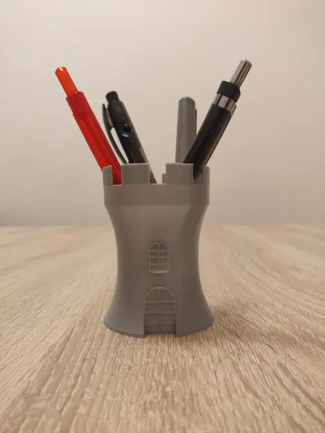 Giá đỡ bút chì hình tháp phong cách trung cổ - Image 1