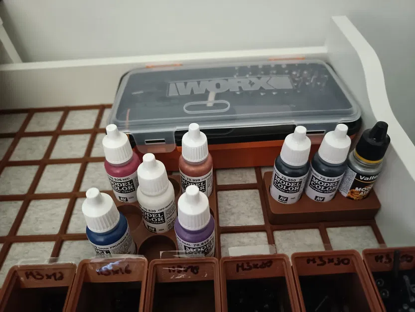 Giá đỡ chai màu Vallejo 17ml cho tổ chức tiện lợi - Image 2