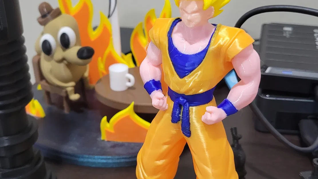 Giá đỡ Goku Dragonball đa màu sắc hỗ trợ máy in Bambu - Image 1