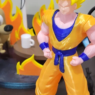 Giá đỡ Goku Dragonball đa màu sắc hỗ trợ máy in Bambu