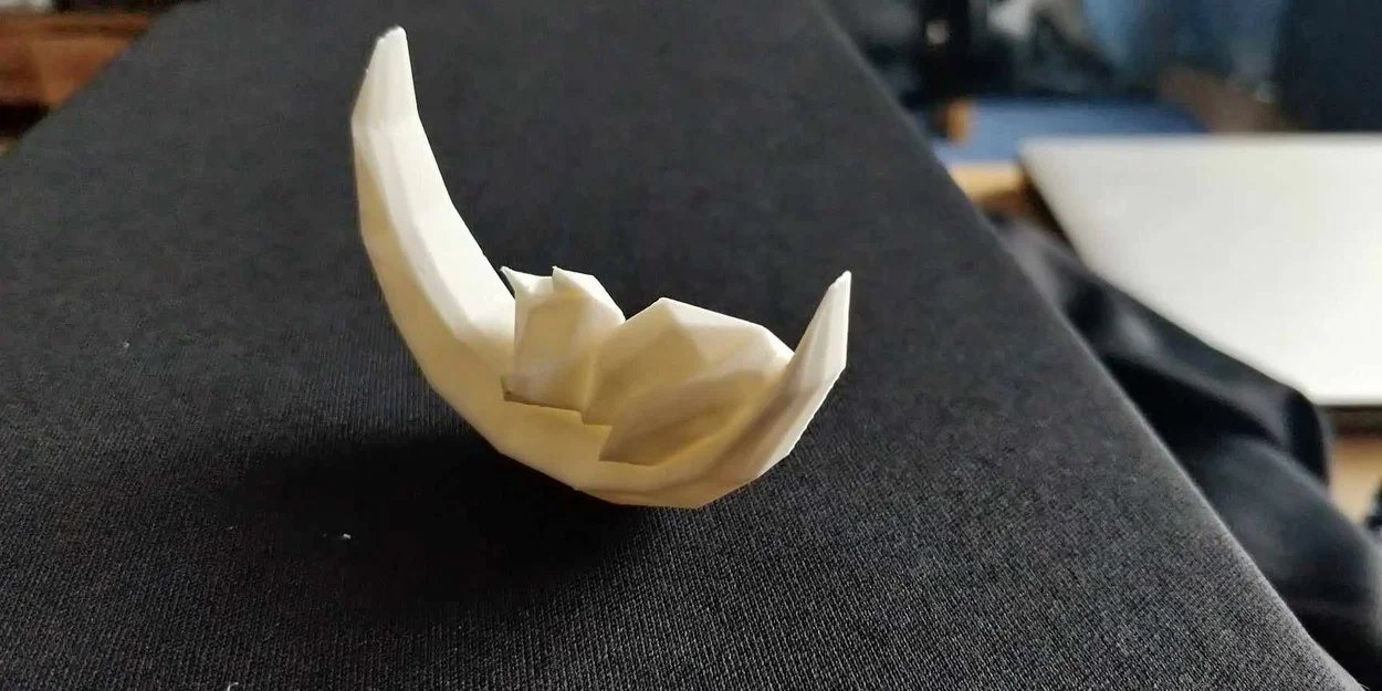 Tác phẩm cáo ngủ trên mặt trăng với phong cách low poly - Image 2