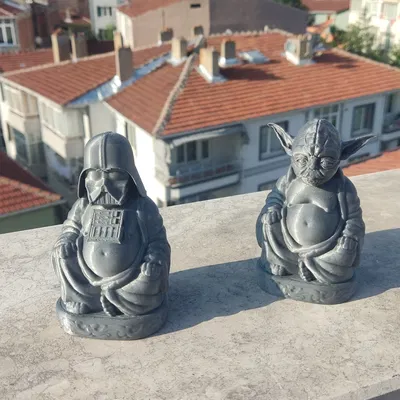 Buddha Yoda và Buddha Darth Vader trong phong cách Pop-Buddha