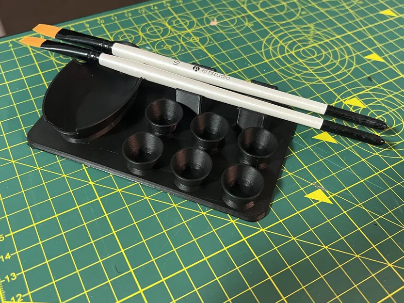 Khay trộn sơn nhỏ với giá đỡ cọ vẽ - Image 5