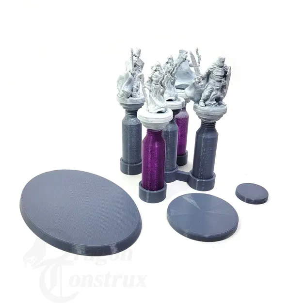 Bộ tay cầm và đế sơn mô hình thu nhỏ không từ tính - Image 3