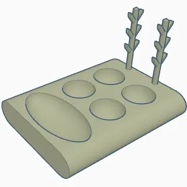 Giá đỡ cọ vẽ và bảng màu sơn độc đáo