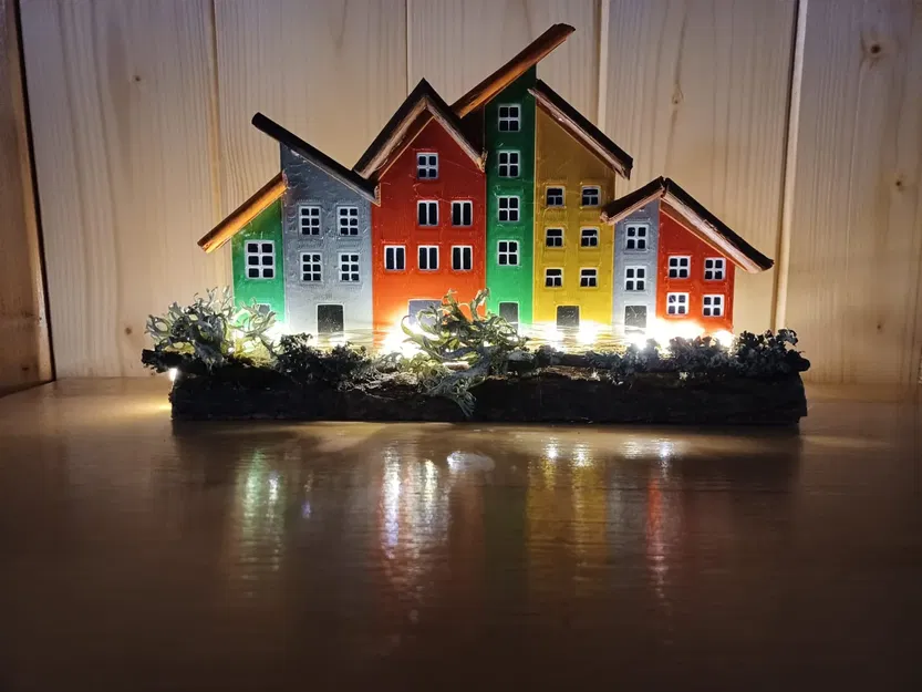 Nhà trang trí đa màu sắc in lớp độc đáo - Image 1