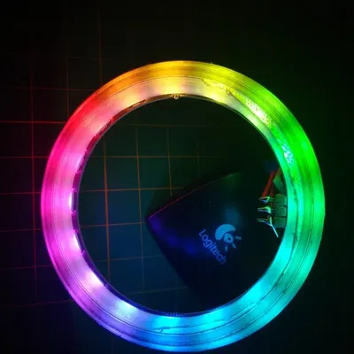 Bộ khuếch tán đèn LED 16 bóng WS2812 NeoPixel gắn vào