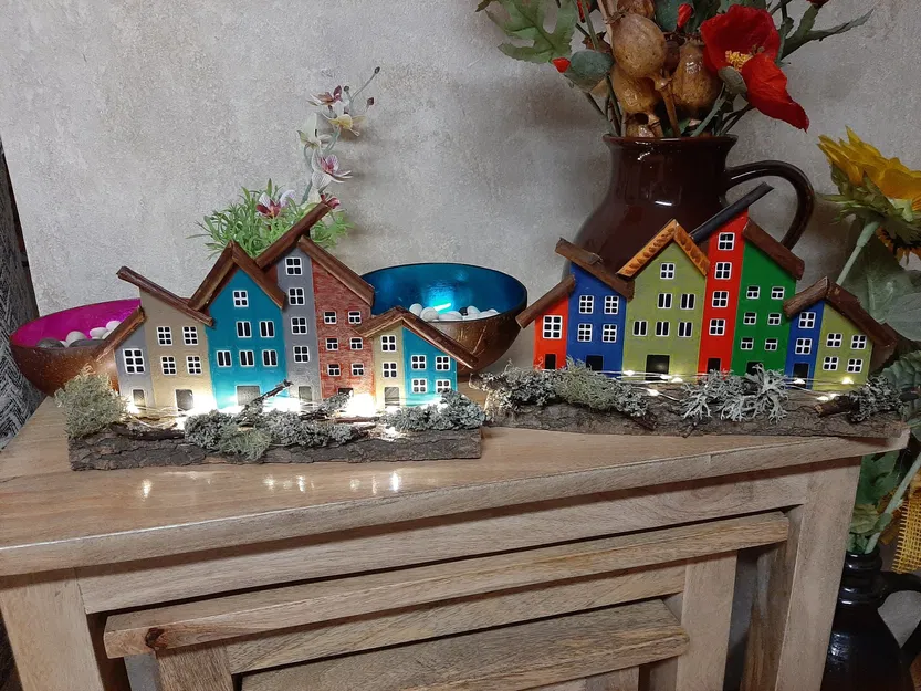 Nhà trang trí đa màu sắc in lớp độc đáo - Image 2