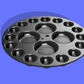 Bảng màu sơn với giá đỡ cọ vẽ trung tâm - Thumbnail 1