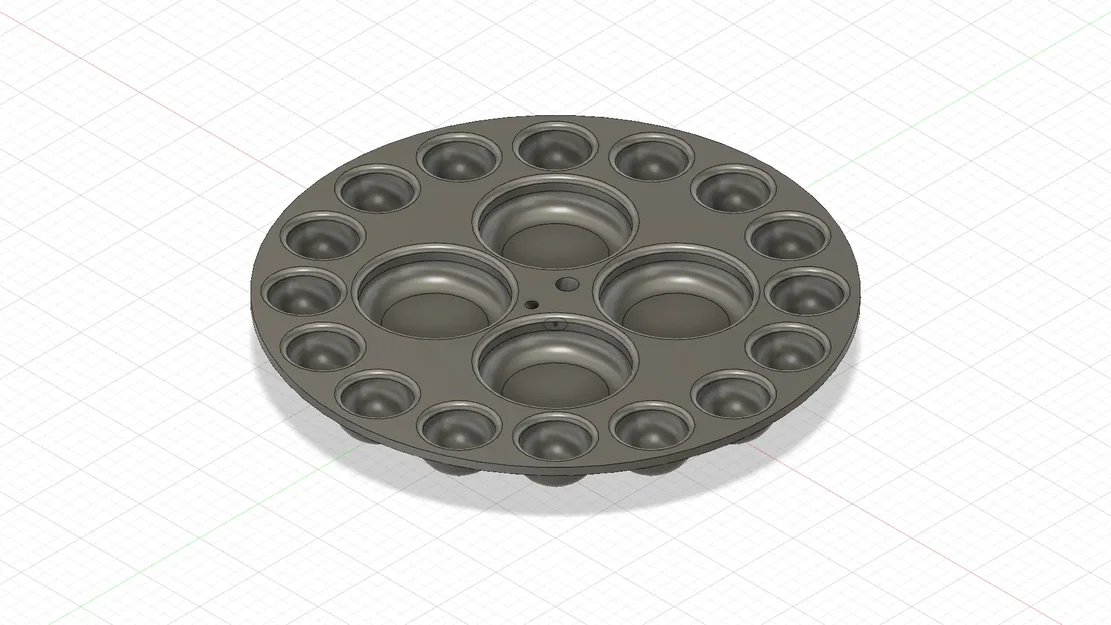 Bảng màu sơn với giá đỡ cọ vẽ trung tâm - Image 2