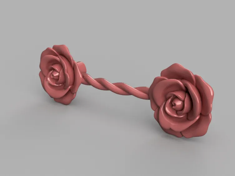 Tay nắm tủ hình hoa hồng với khoảng cách lỗ 3.5 inch - Image 1