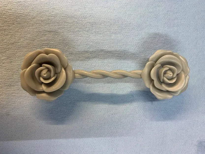 Tay nắm tủ hình hoa hồng với khoảng cách lỗ 3.5 inch - Image 4