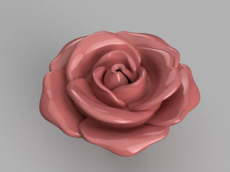 Nắm kéo tủ hình hoa hồng thiết kế cho vít M4 - Image 1