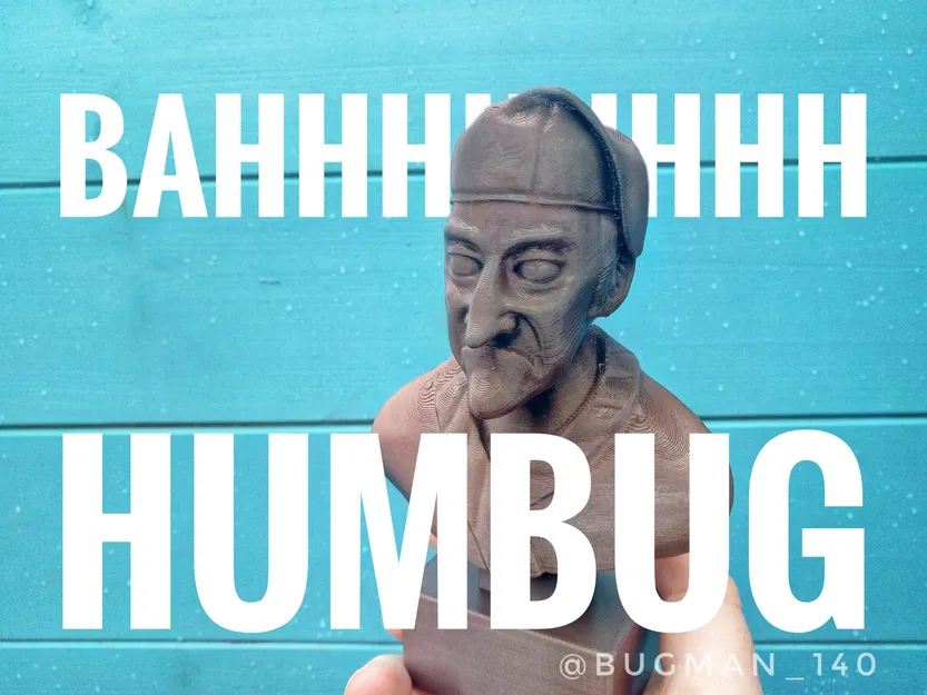 Tượng bán thân Ebenezer Scrooge cho trang trí Giáng Sinh - Image 1