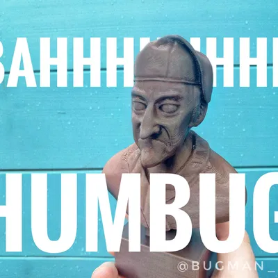 Tượng bán thân Ebenezer Scrooge cho trang trí Giáng Sinh