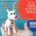 Chó tuyết Rudolph mũi đỏ trang trí Giáng Sinh - Thumbnail 1