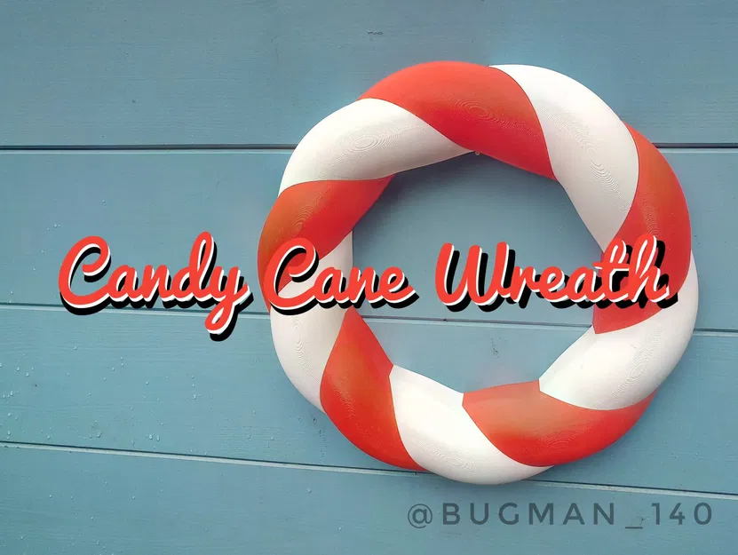 Vòng hoa kẹo cây cho cửa mùa Giáng sinh - Image 1