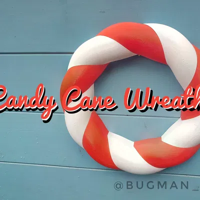 Vòng hoa kẹo cây cho cửa mùa Giáng sinh