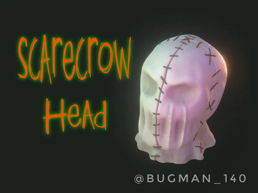 Đầu người bù nhìn trang trí Halloween - Image 1