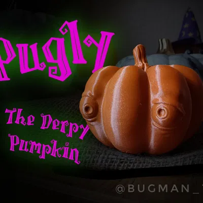 Quả bí ngô ngộ nghĩnh Pugly cho trang trí Halloween