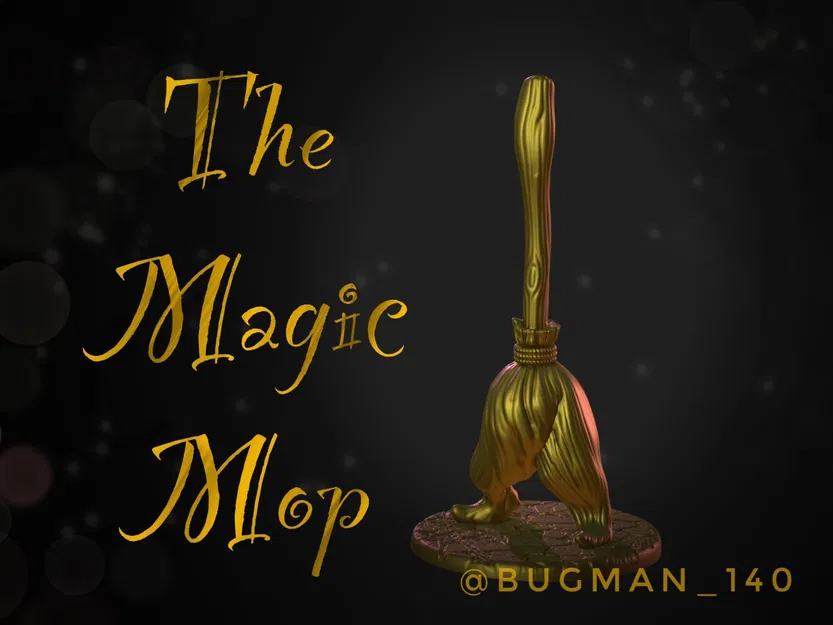 Cây chổi ma thuật trang trí cho kệ sách - Image 1