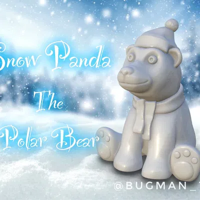 Gấu Bắc Cực Snow Panda cho trang trí Giáng Sinh