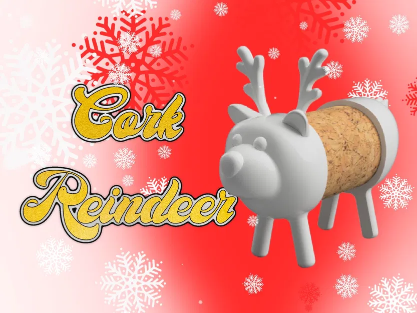 Cây tuần lộc dễ thương từ nút chai rượu - Image 1