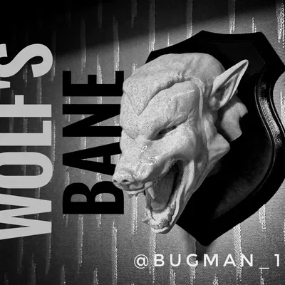 Trophy Sói Hủy Diệt Treo Tường Cho Thợ Săn Quái Vật