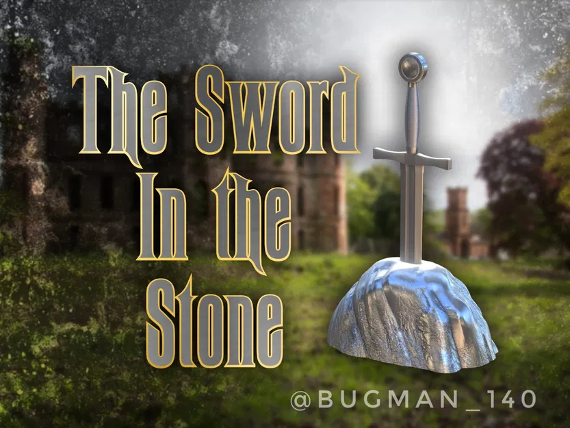 Kiếm Excalibur trong đá theo phong cách nghệ thuật - Image 1