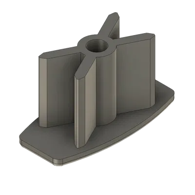 Nắp cuối cho thanh dưới của rèm cuốn bằng nhôm