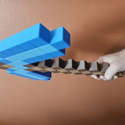 Cúp khai thác kim cương Minecraft kích thước gần thật