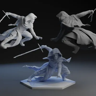 Nhân vật Kylo Ren với đế hoặc không có đế