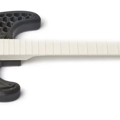 Cần cổ đàn guitar 3D chi tiết