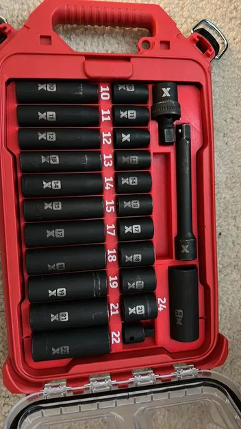 Tổ chức socket tác động 1/2" Milwaukee Packout Slim Low-Profile - Image 1