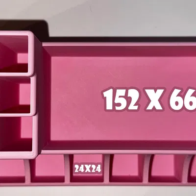 Giá tổ chức trang điểm với 9 ngăn 20x20 và khay 152x66