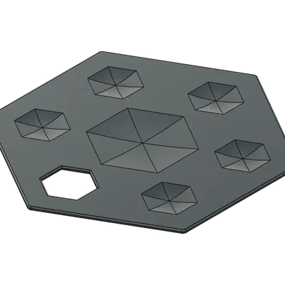 Bảng màu sơn hình lục giác cho nghệ sĩ