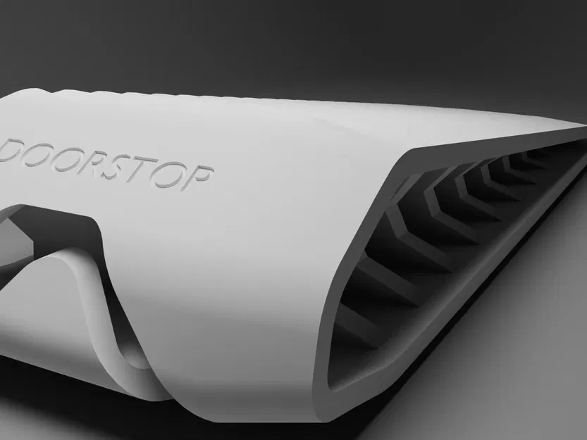 Cái chặn cửa phong cách tương lai với dây cao su hỗ trợ - Image 1