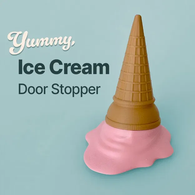 Đá chặn cửa hình kem tươi ngọt ngào - Image 1
