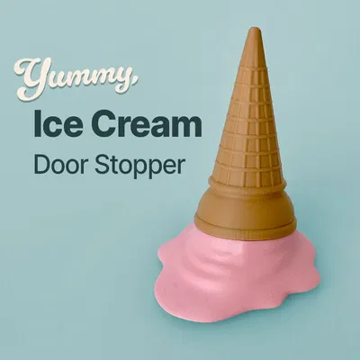 Đá chặn cửa hình kem tươi ngọt ngào