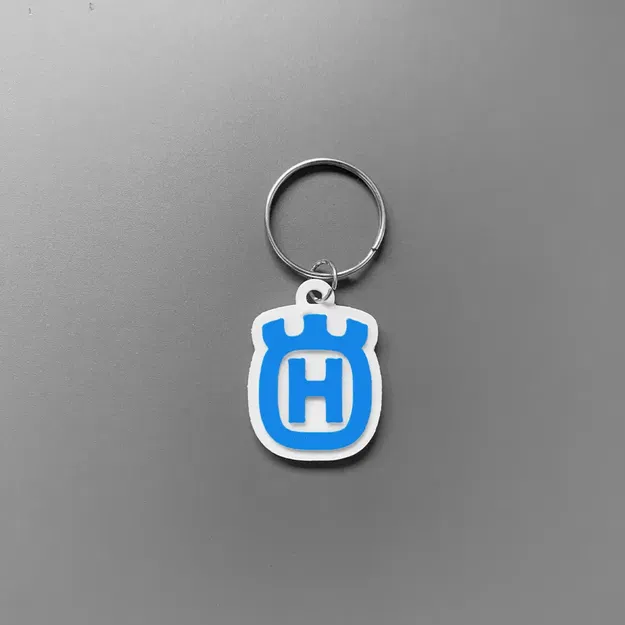 Móc khóa logo Husqvarna in 3D thiết kế đơn giản - Image 1