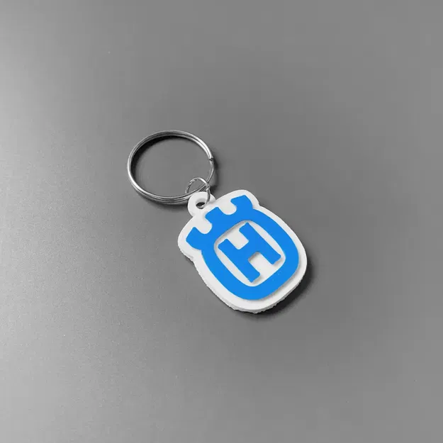 Móc khóa logo Husqvarna in 3D thiết kế đơn giản - Image 2