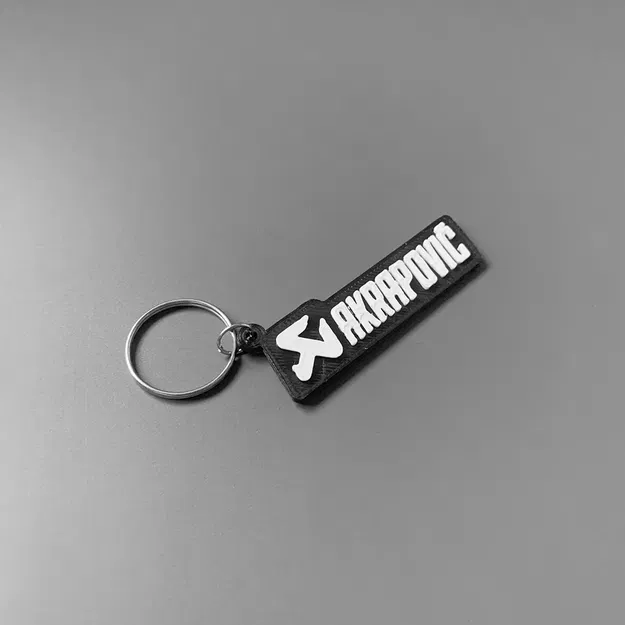 Móc khóa thương hiệu Akrapovic thiết kế đơn giản 3D - Image 2