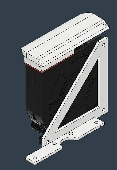 Khe dẫn khí cho quạt 120mm trong mô hình Rook RSCS 1