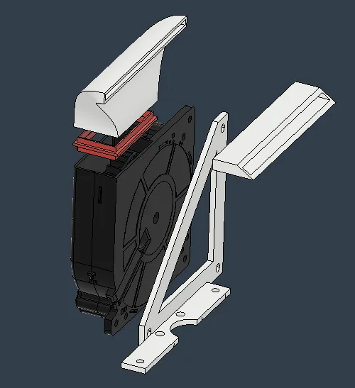 Khe dẫn khí cho quạt 120mm trong mô hình Rook RSCS - Image 2